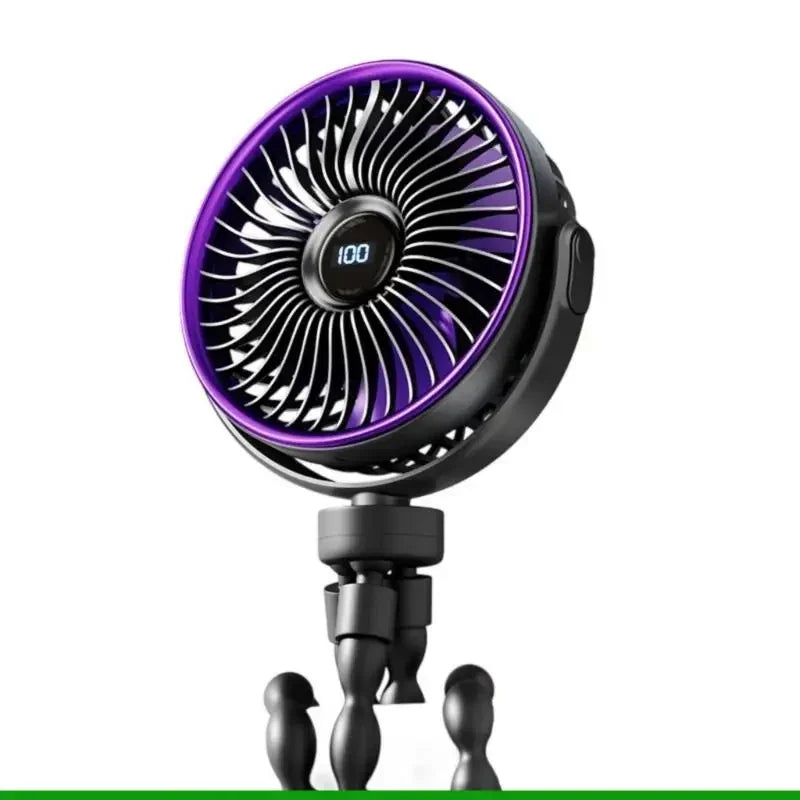 Portable Battery Operated Clip-On Fan Adjustable Foldable