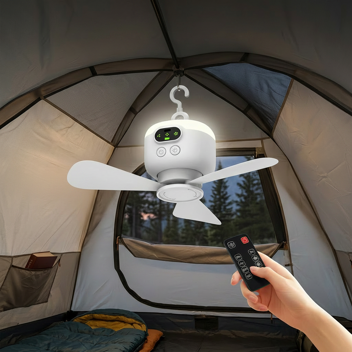 Portable Fan Camping Remote Control Hanging Hook