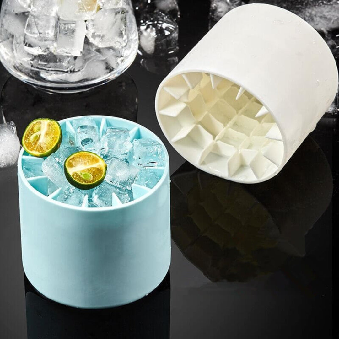 Portable Ice Maker Tray Compact Stackable Lidded