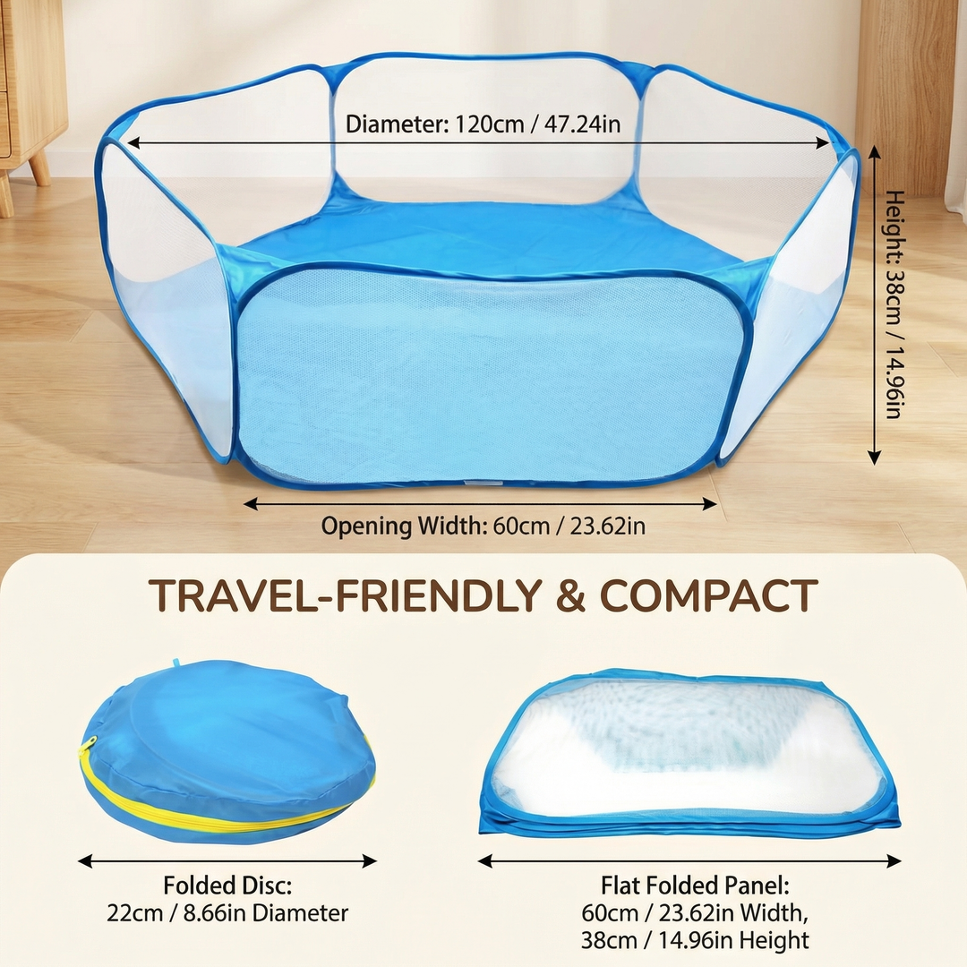 Portable Playpen Travel Safety Lightweight Mesh Design