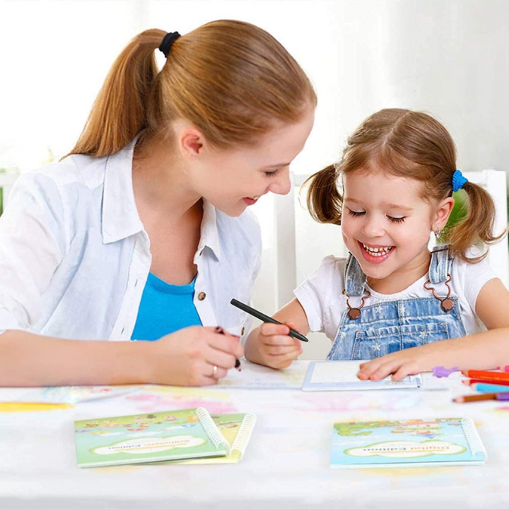 Practice Copybook Alphabet Number Drawing Math Workbook