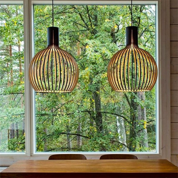 Handcrafted Wooden Pendant Light | Natural Scandinavian Design