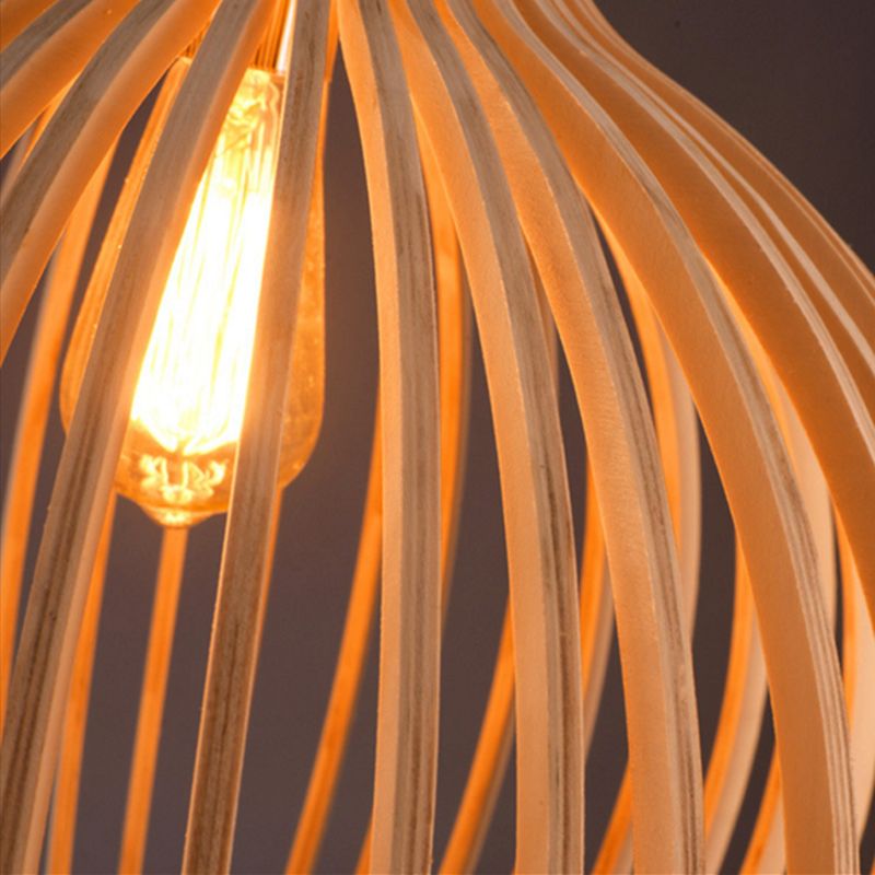 Handcrafted Wooden Pendant Light | Natural Scandinavian Design