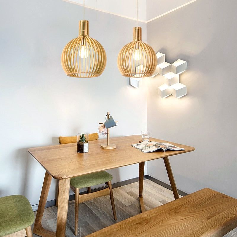 Handcrafted Wooden Pendant Light | Natural Scandinavian Design
