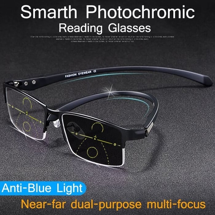 Reading Glasses Progressive Blue Light Photochromic Eyewear