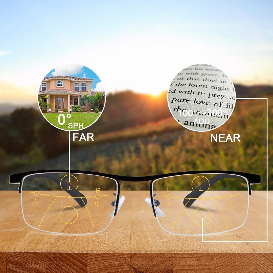 Reading Glasses Progressive Blue Light Photochromic Eyewear