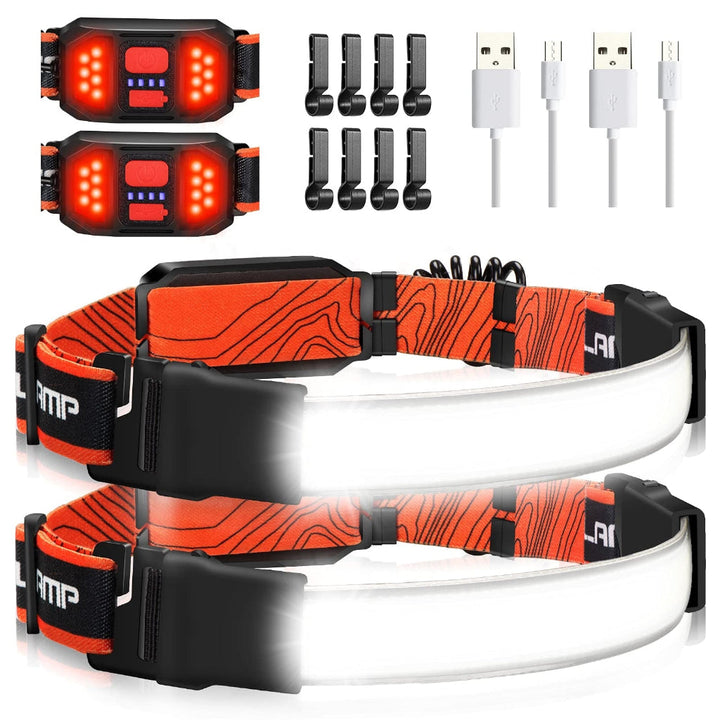 Rechargeable Headlamp Set LED Outdoor Use