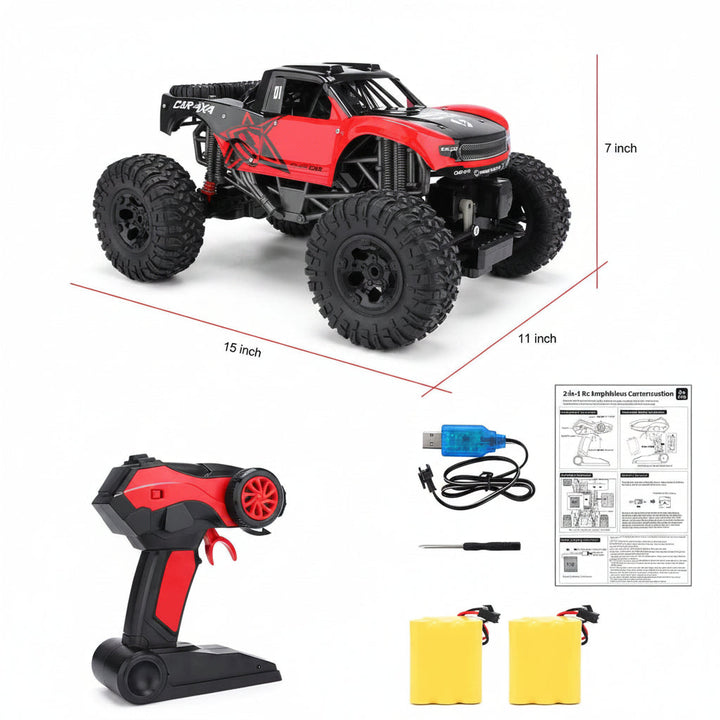Remote Control Monster Truck Amphibious All Terrain Adventure
