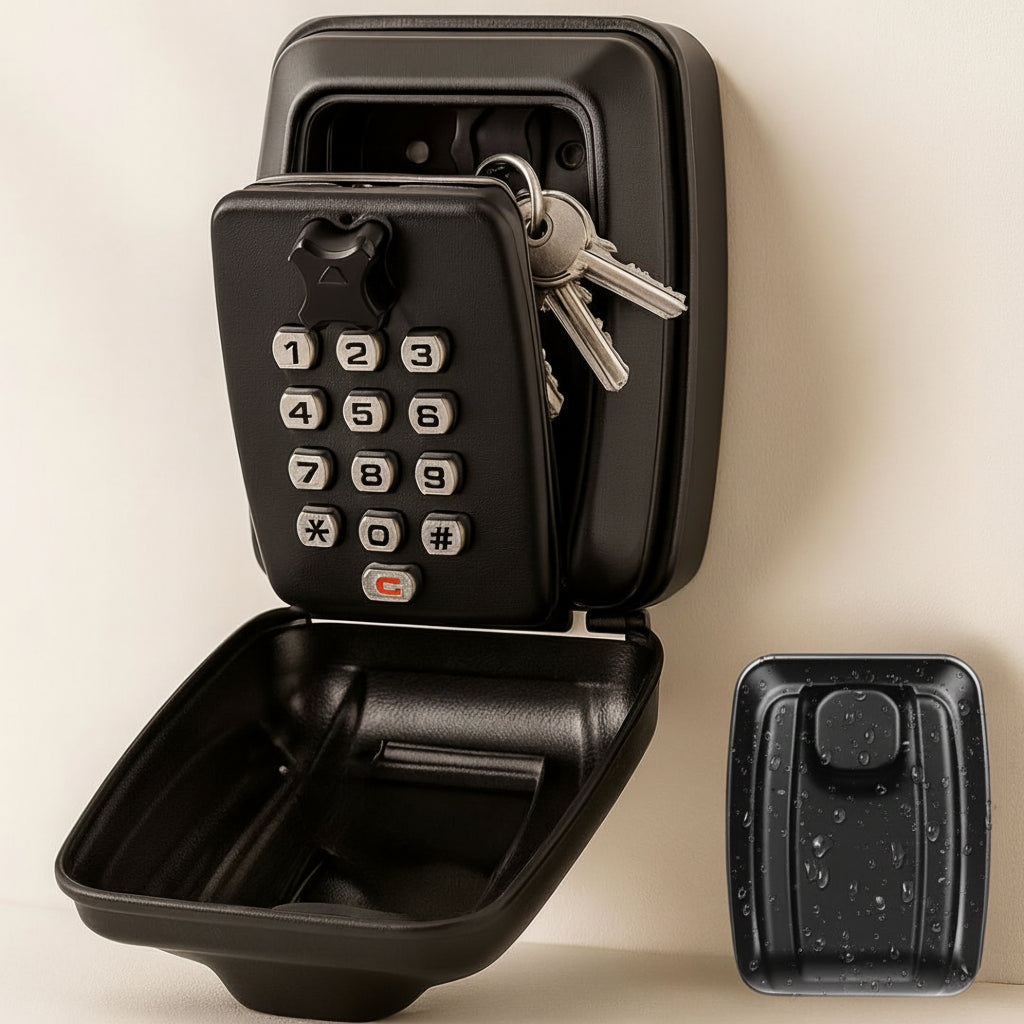 Key Lock Box Wall Mounted Outdoor Waterproof Combination Safe