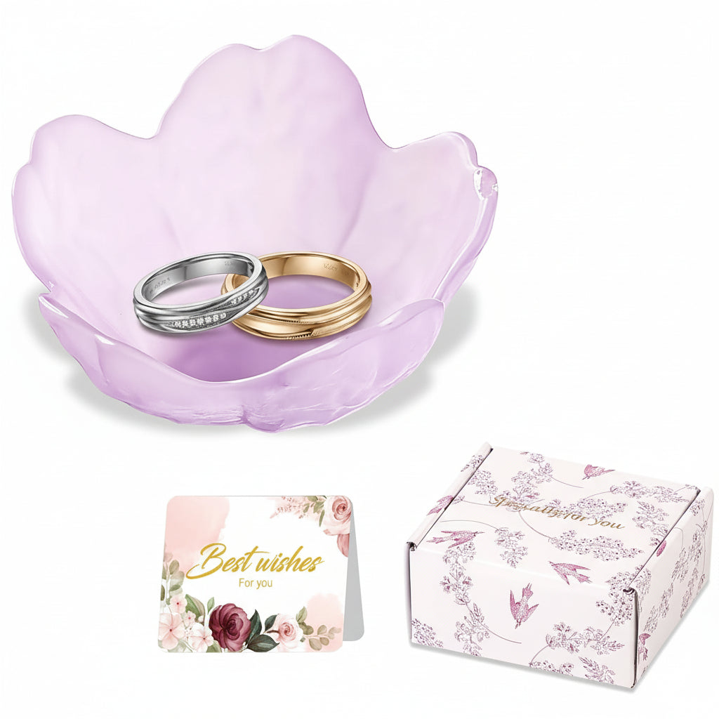Mothers Day Flower Jewellery Dish Ceramic Ring Holder Tray Gift