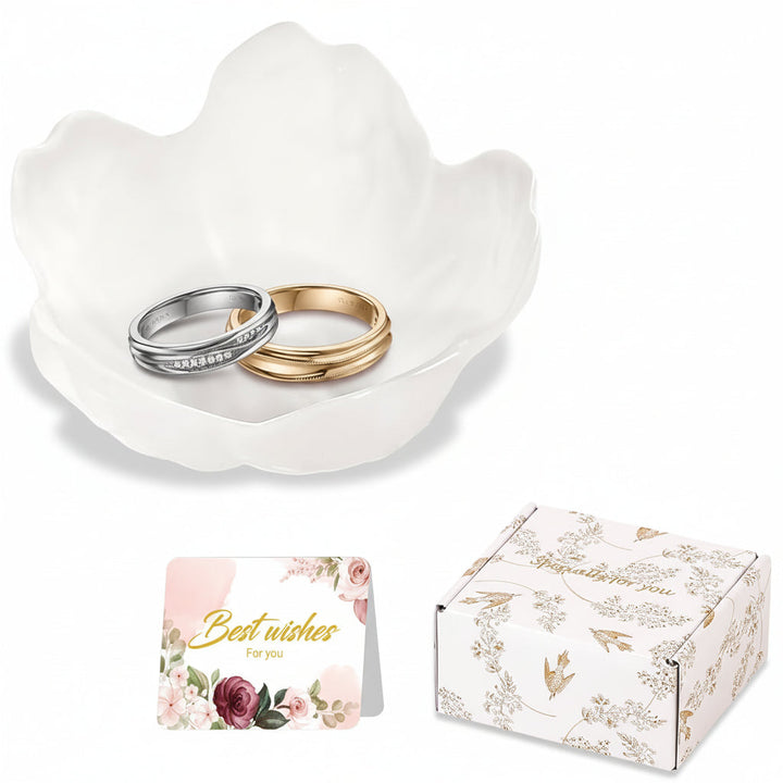 Mothers Day Flower Jewellery Dish Ceramic Ring Holder Tray Gift