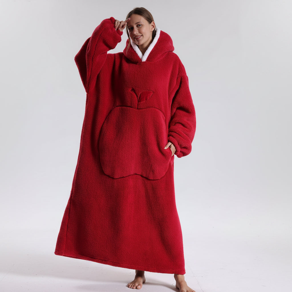 Snuggie Wearable Blanket Hooded Cozy Winter Hooded Throw