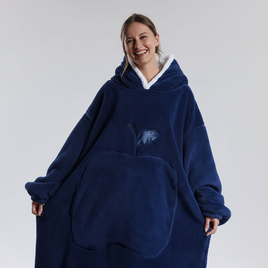 Snuggie Wearable Blanket Hooded Cozy Winter Hooded Throw