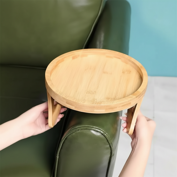 Sofa Side Table Armrest Tray Adjustable Folding