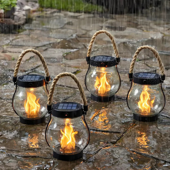 Solar Powered Lantern Outdoor Light Hanging Pathway