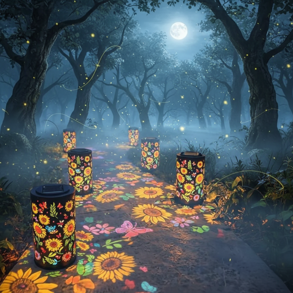 Solar Powered Outdoor Lantern Decorative Garden Light