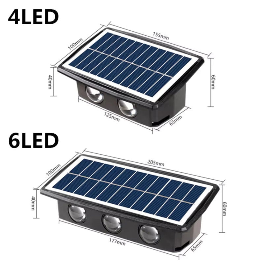Solar Powered Outdoor Lighting Wall Garden Accent