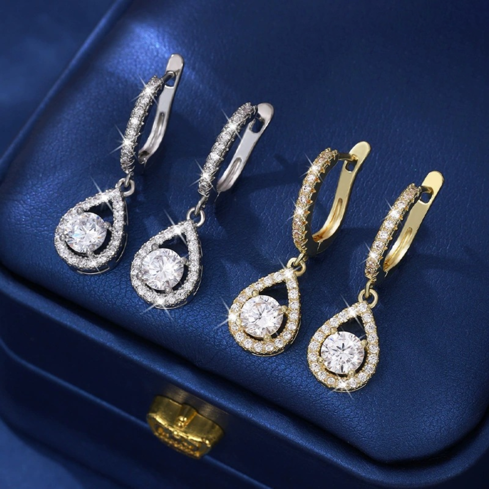 Dangle Earrings Hoop Earrings Teardrop Zircon Mothers Day Gift