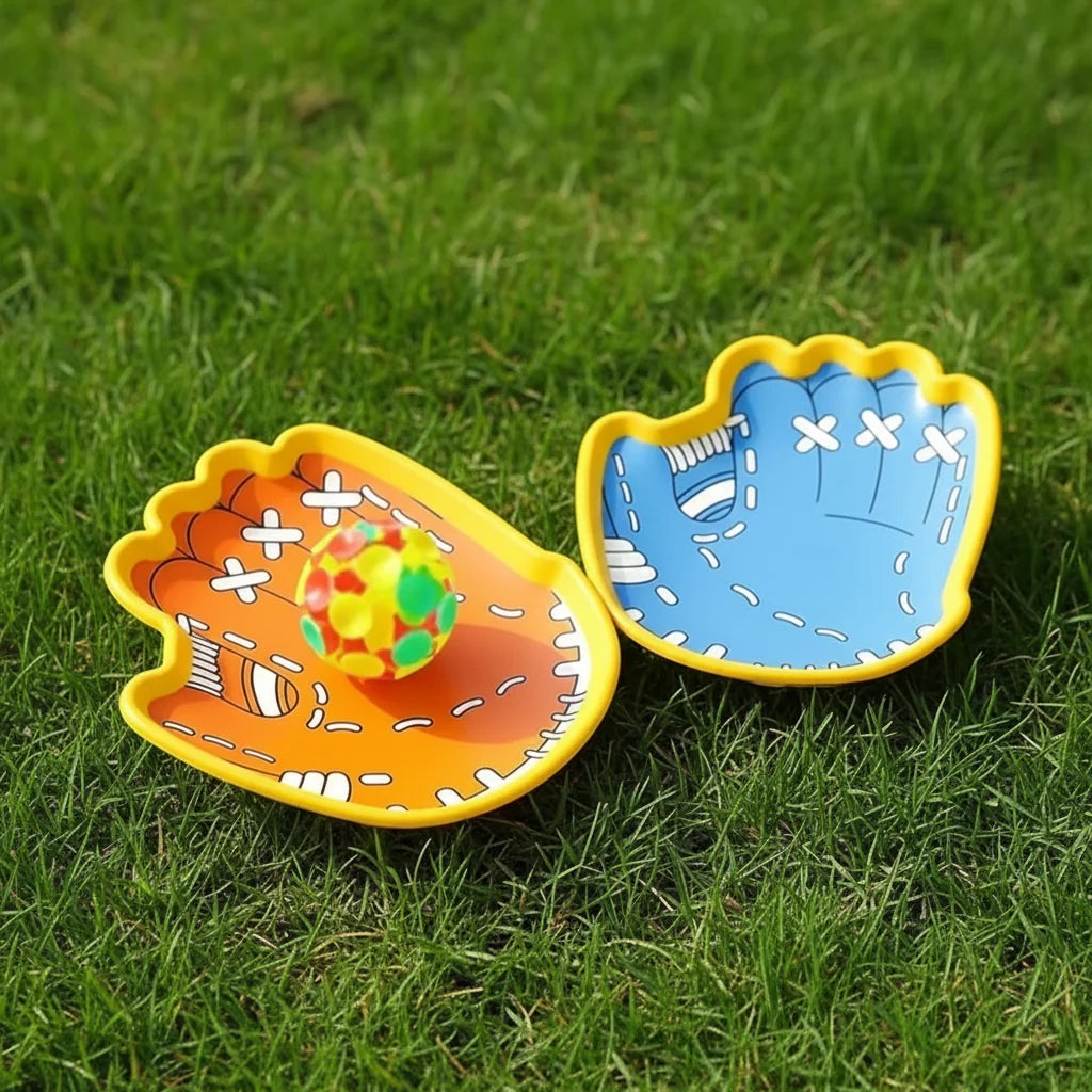 Suction Cup Balls Catch Gloves Interactive Toy