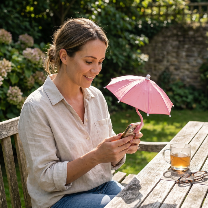 Sun Protection Phone Umbrella Adjustable Gooseneck