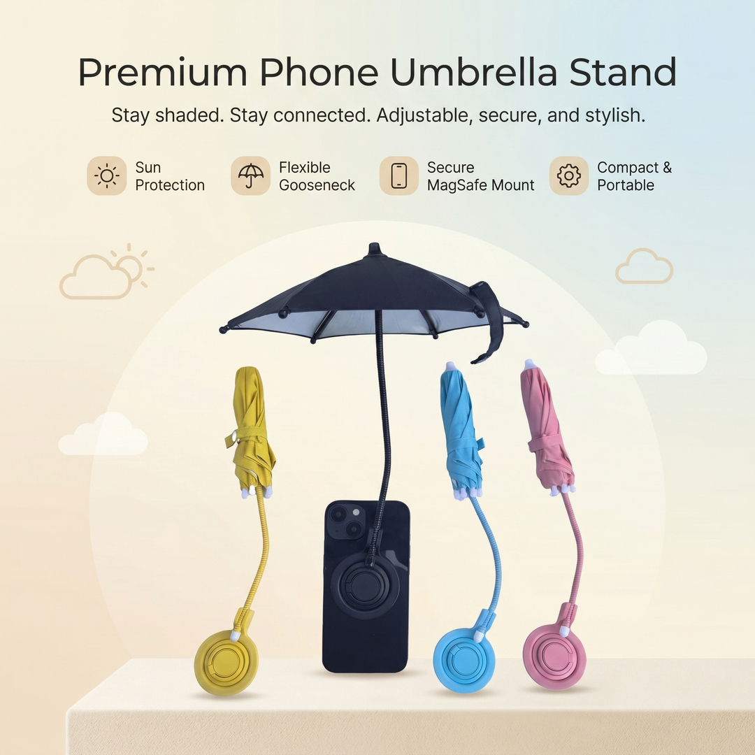 Sun Protection Phone Umbrella Adjustable Gooseneck