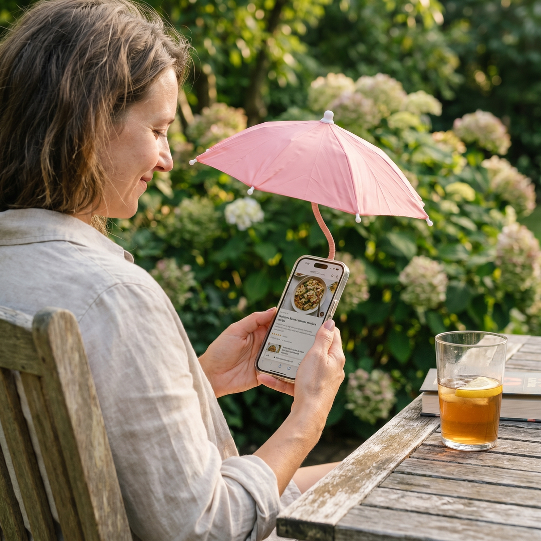 Sun Protection Phone Umbrella Adjustable Gooseneck