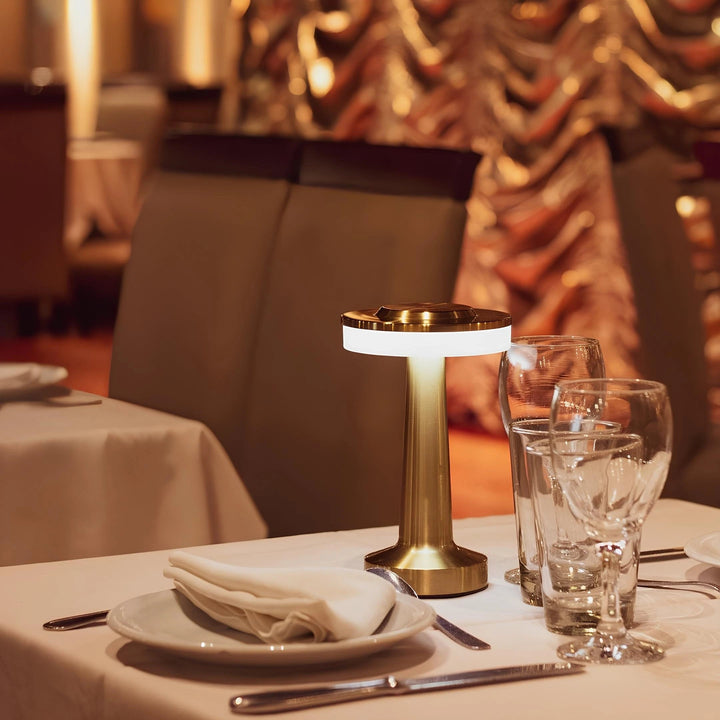 Table Lamp Cordless Metal Rechargeable Dimmable LED Light