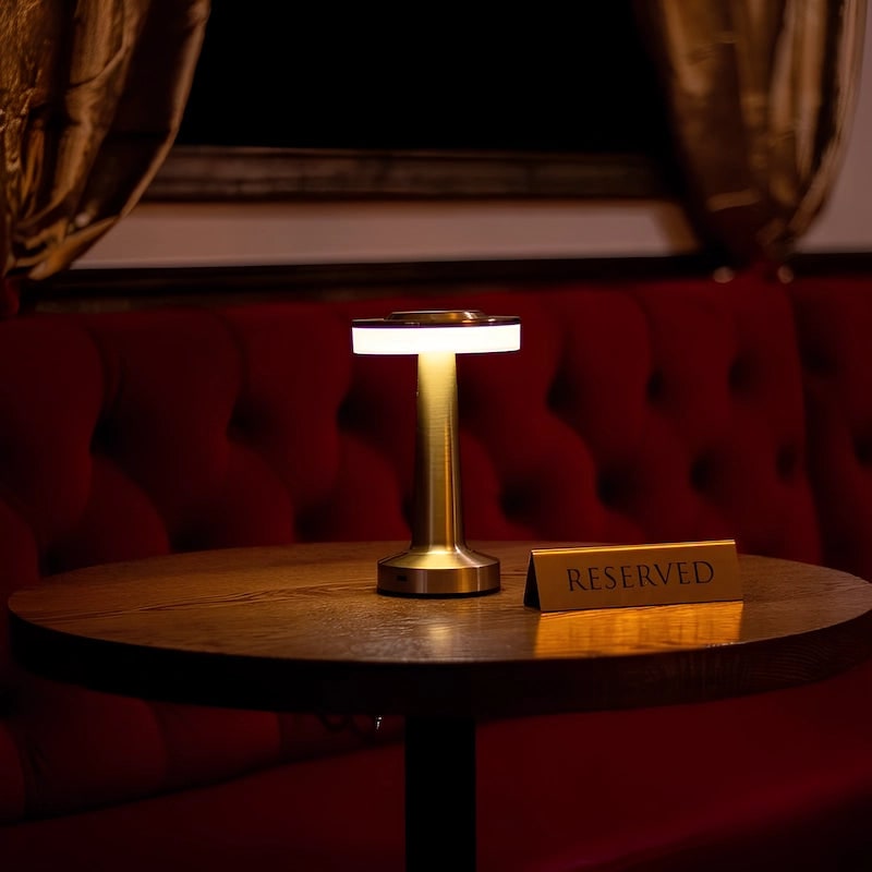 Table Lamp Cordless Metal Rechargeable Dimmable LED Light