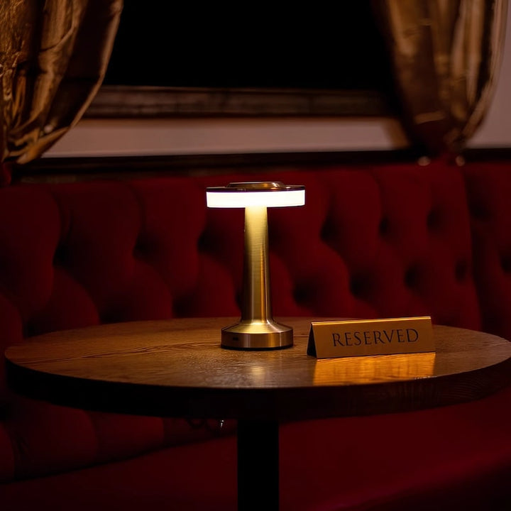 Table Lamp Cordless Metal Rechargeable Dimmable LED Light