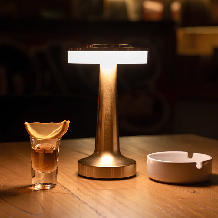 Table Lamp Cordless Metal Rechargeable Dimmable LED Light