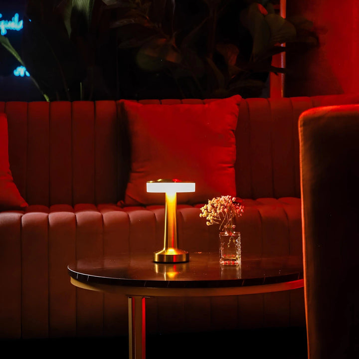 Table Lamp Cordless Metal Rechargeable Dimmable LED Light