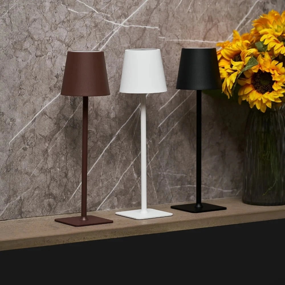 Table Lamp Cordless Touch Dimmable Modern Metal Rechargeable LED