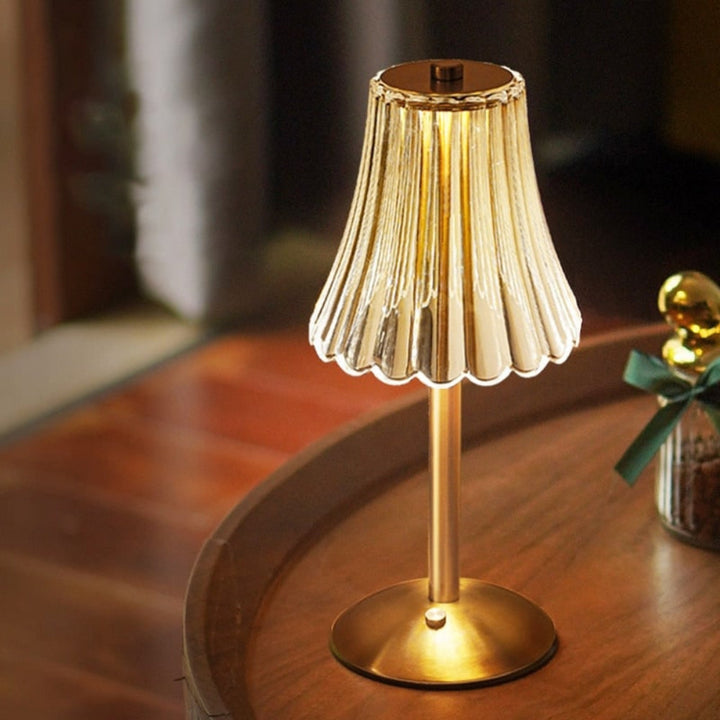 Table Lamp Crystal Cordless Rechargeable Dimmable LED Light