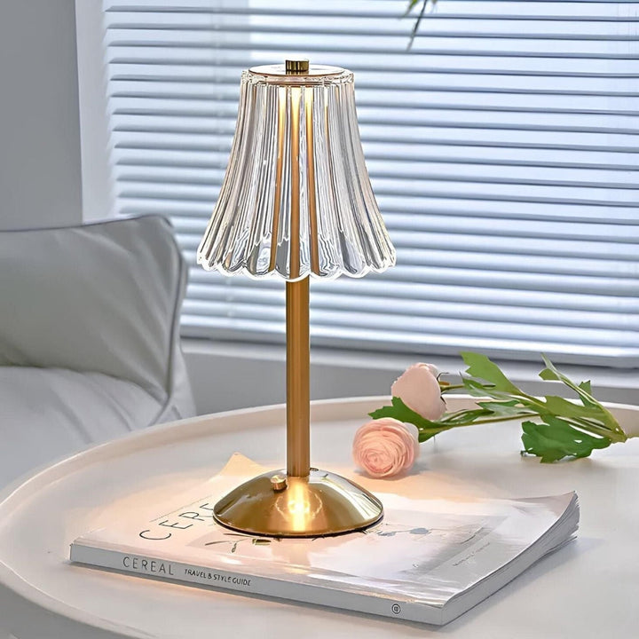 Table Lamp Crystal Cordless Rechargeable Dimmable LED Light