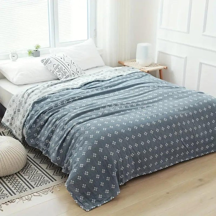 Throw Blanket Cotton Blanket Fluffy Geometric Pattern