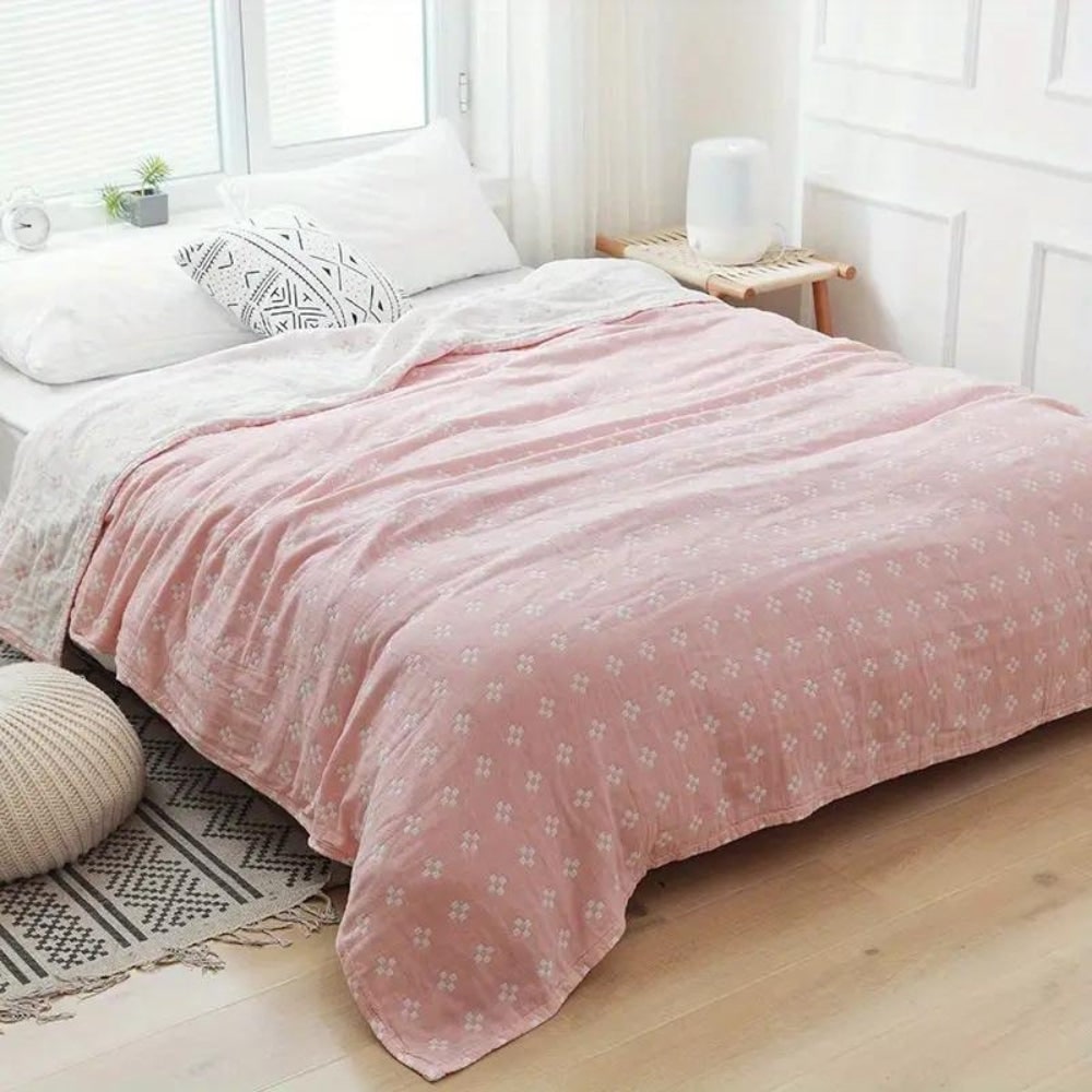 Throw Blanket Cotton Blanket Fluffy Geometric Pattern