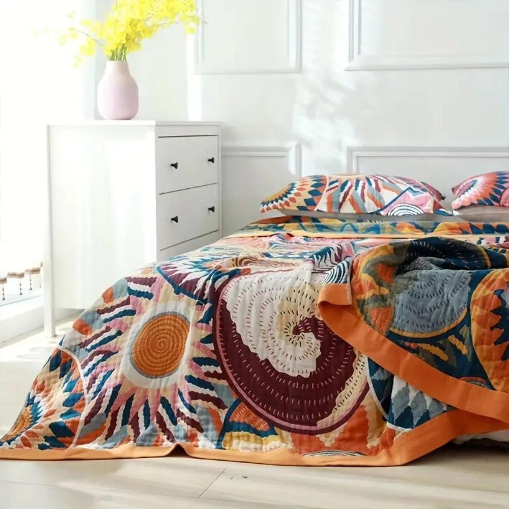 Throw Blanket Cotton Fluffy All Season Decorative Bedding
