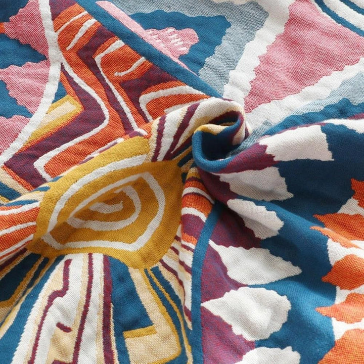 Throw Blanket Cotton Fluffy All Season Decorative Bedding