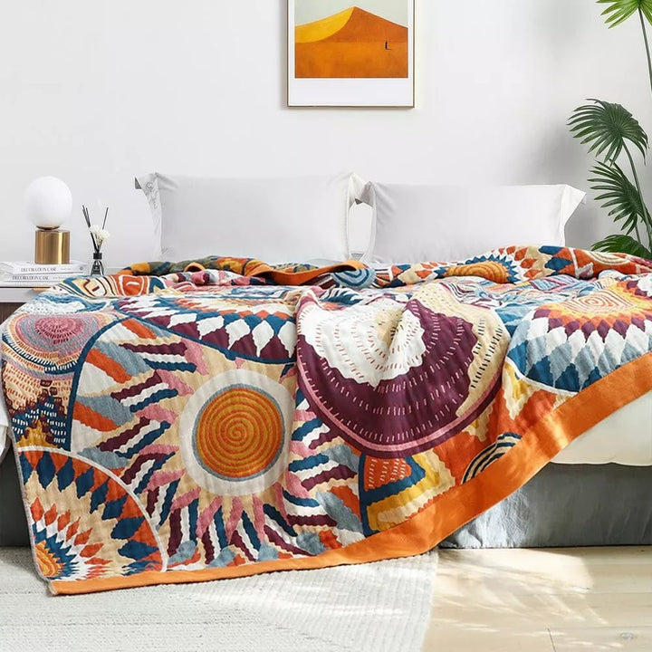 Throw Blanket Cotton Fluffy All Season Decorative Bedding