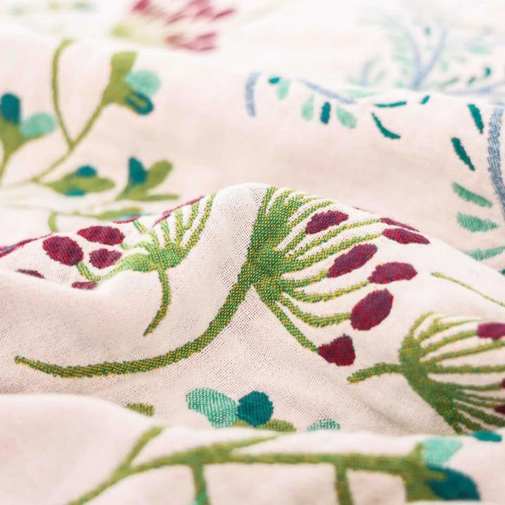 Throw Blanket Cotton Fluffy Decorative Floral Design