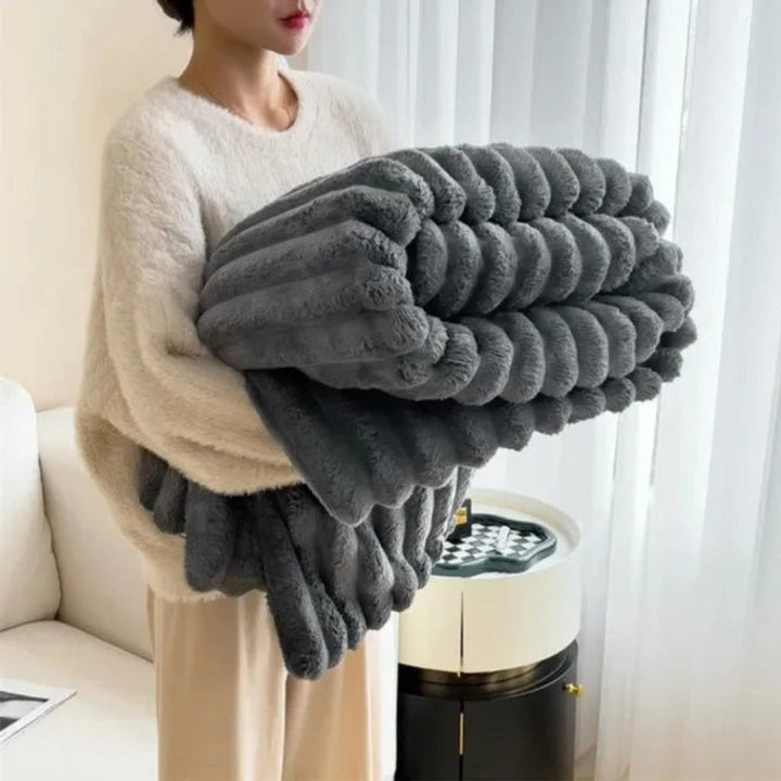 Throw Blanket Cozy Plush Soft Textured Oversized