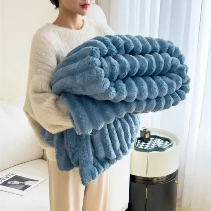 Throw Blanket Cozy Plush Soft Textured Oversized