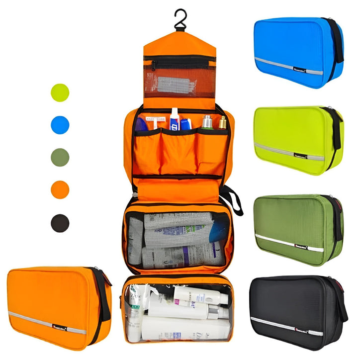 Toiletry Bag Travel Cosmetic Bag Hanging Zip Pocket Handle
