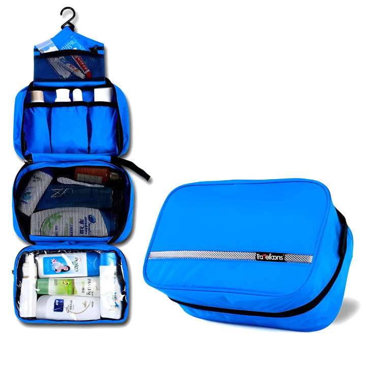 Toiletry Bag Travel Cosmetic Bag Hanging Zip Pocket Handle