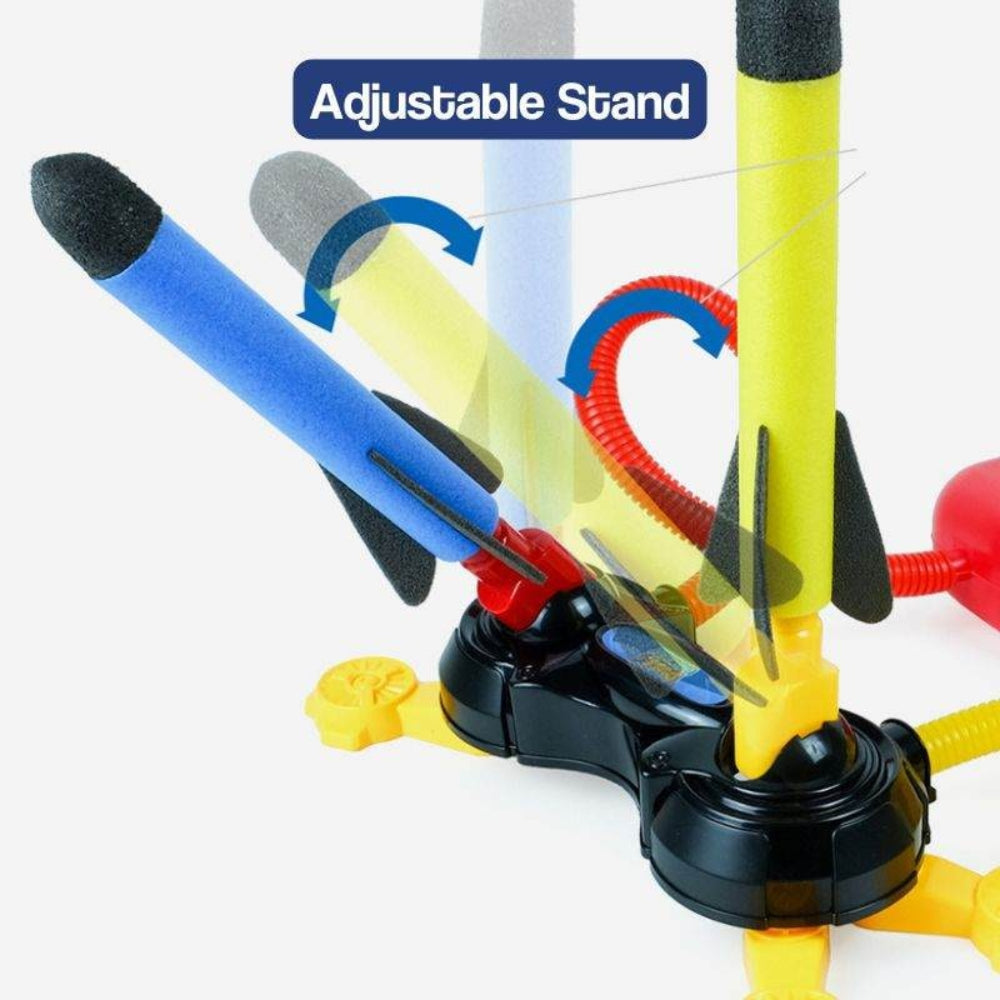 Toy Rocket Launcher Outdoor Fun Dual Action Playset