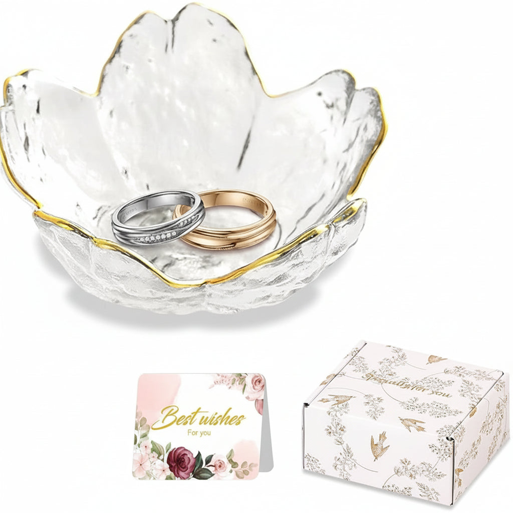 Mothers Day Flower Jewellery Dish Ceramic Ring Holder Tray Gift