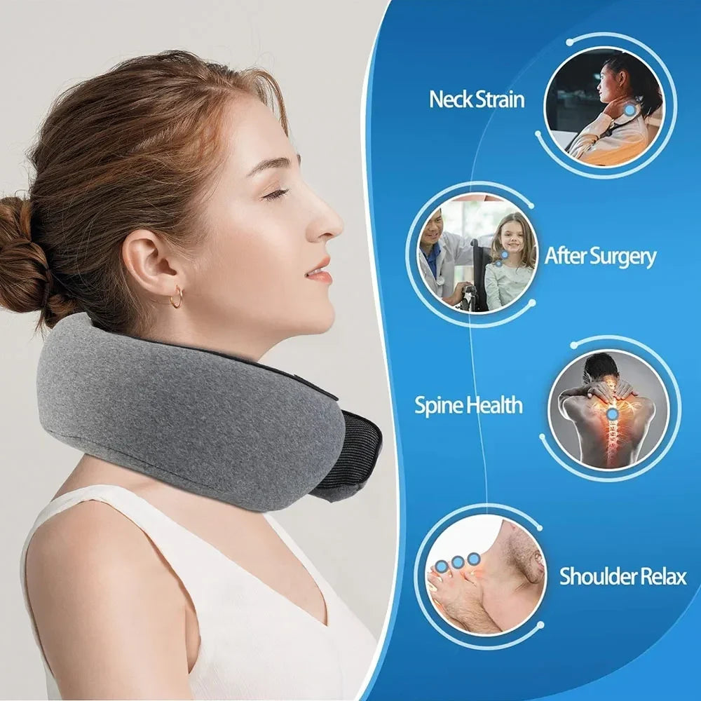 Travel Neck Pillow Memory Foam U-Shaped Neck Roll