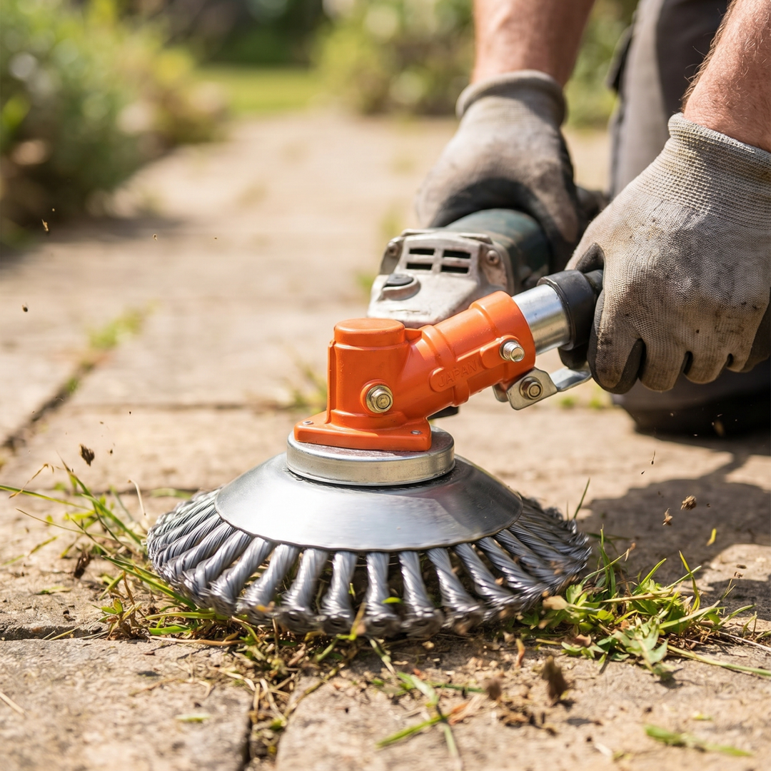 Trimmer Attachment Weed Removal Durable Carbon Steel Design