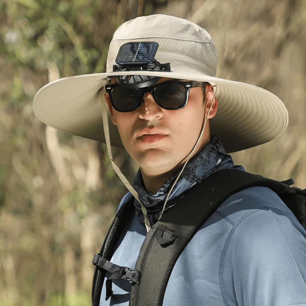 Usb Fan Solar Hat Wide Brim UV Protection Fishing Cap