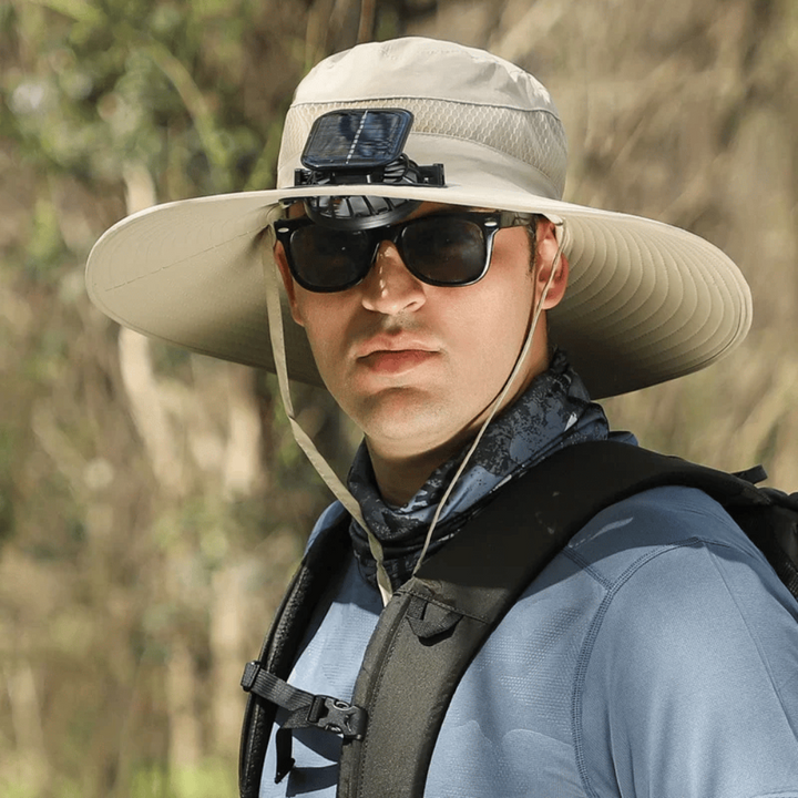 Usb Fan Solar Hat Wide Brim UV Protection Fishing Cap